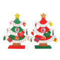 FQ marque artificiel cadeau ornement maison mini en bois arbre décoration de Noël
